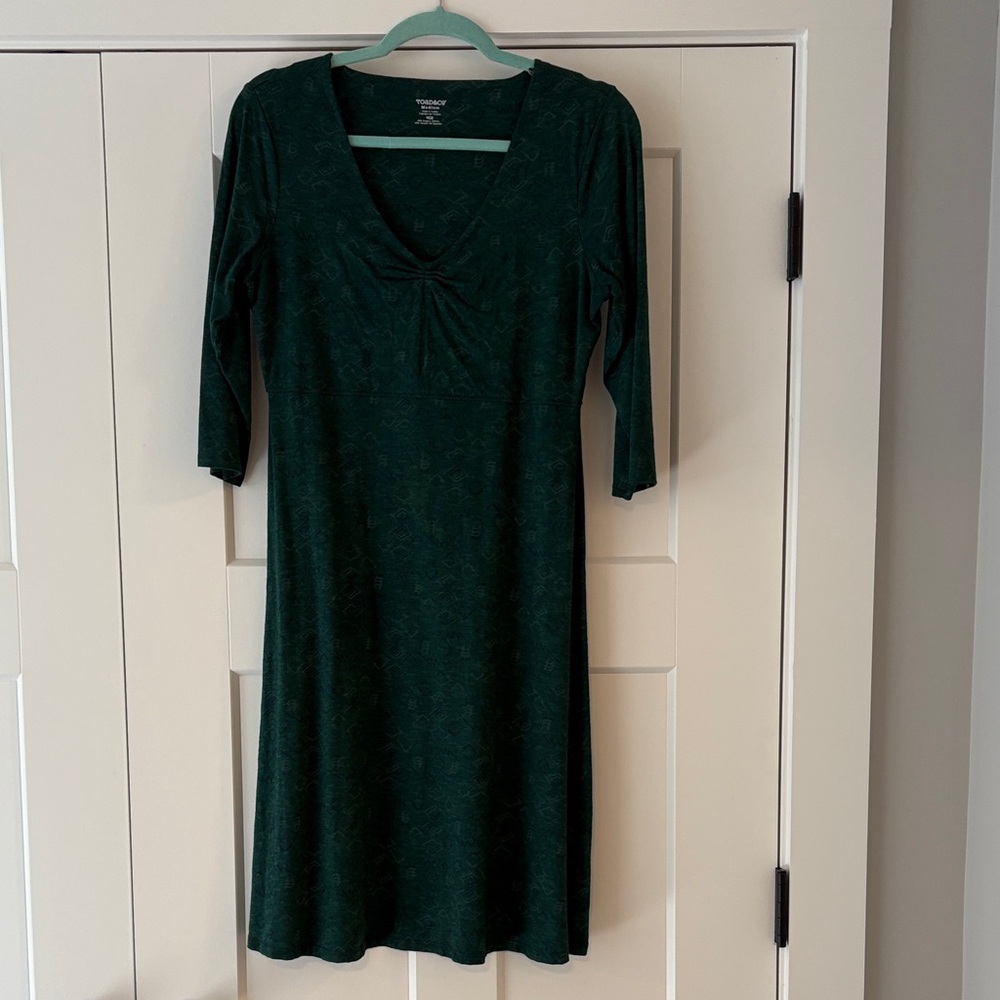 Toad&Co Forest Green Patterned Top